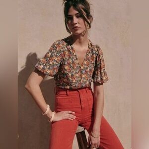 Sezane Paula Sunflower Blouse